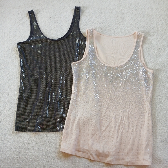 Express Tops - express ♡ 2 sexy basic sequin tabk tops